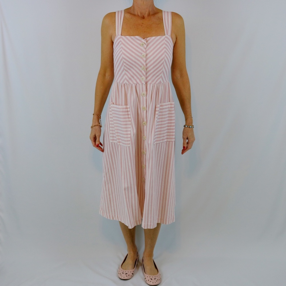 Mango linen blend sun dress